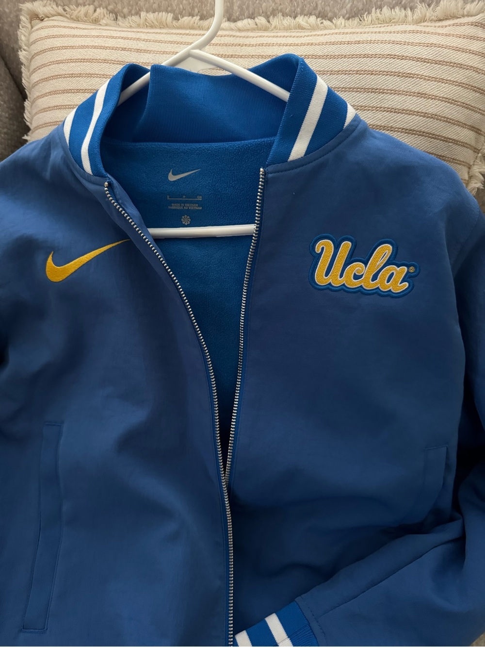 UCLA bruins waterproof Nike x UCLA Blue & Gold Bomber Jacket